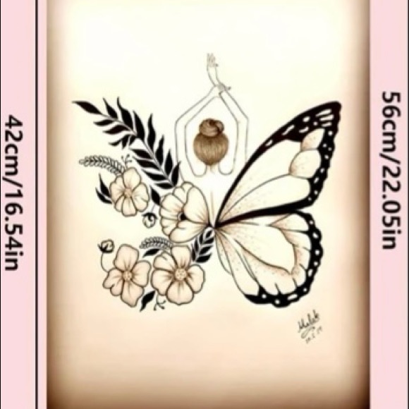 New Butterfly and figure graphic painting - Picture 2 of 4